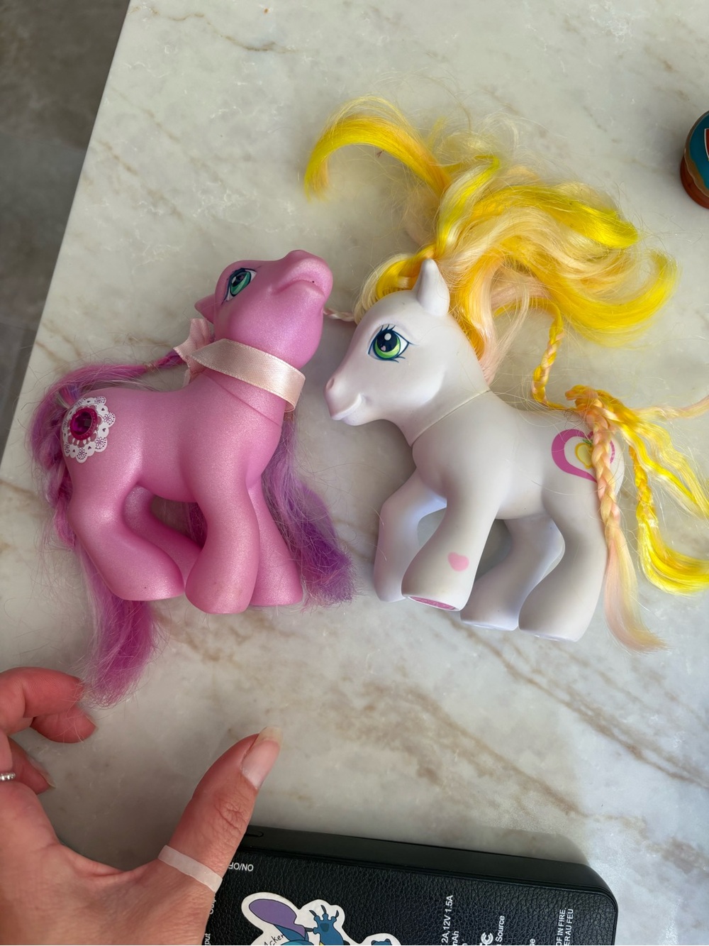 My Little Pony Pink & White Ponies with Purple and Yellow Manes